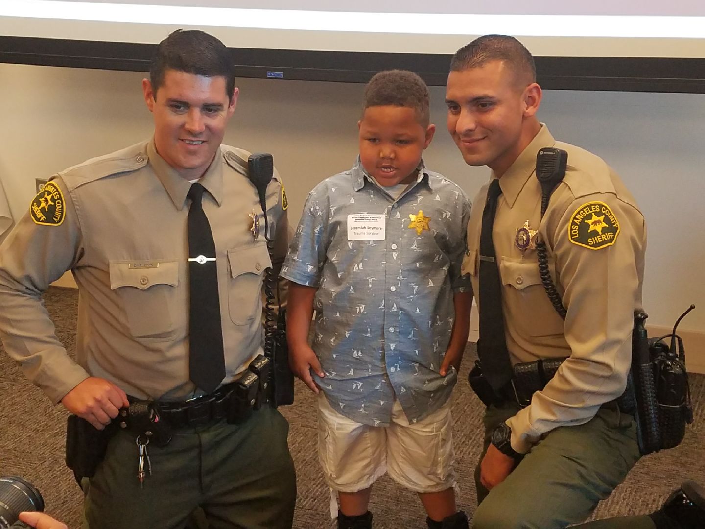 Deputies Embleton and Feria were honored by Long Beach Memorial's Miller Children's Hospital (Click to display link above)